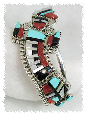 Hand made Native American Indian Jewelry; Navajo Sterling Silver and Turquoise  bracelet