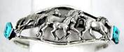 Hand made Native American Indian Jewelry; Navajo Sterling Silver bracelet
