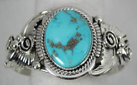 Hand made Native American Indian Jewelry; Navajo Sterling Silver horse bracelet