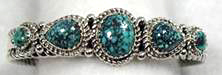 Hand made Native American Indian Jewelry; Navajo Sterling Silver bracelet