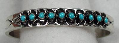 Hand made Native American Indian Jewelry; Navajo Sterling Silver horse bracelet