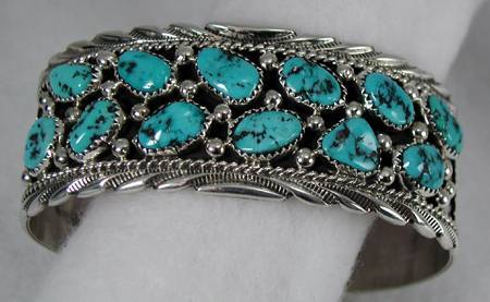 Hand made Native American Indian Jewelry; Navajo Sterling Silver horse bracelet