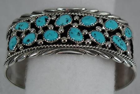 Hand made Native American Indian Jewelry; Navajo Sterling Silver horse bracelet