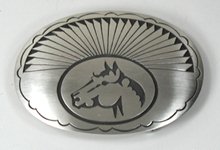 Blackgoat Navajo Sterling Silver Belt Buckle
