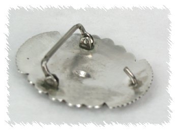 Navajo Sterling Silver Stamped belt buckle