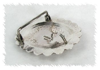 Navajo Sterling Silver Stamped belt buckle