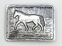 Etsitty Navajo Sterling Silver Belt Buckle