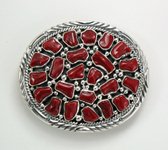 Bear Paw Navajo Sterling Silver Turquoise Belt Buckle