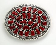 Bear Paw Navajo Sterling Silver Turquoise Belt Buckle