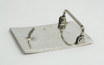 Zuni Sterling Silver Stone Inlay belt buckle