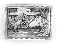 Navajo Sterling Silver Belt Buckle