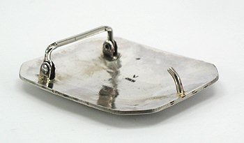 Navajo Sterling Silver Traditional  Horse belt buckle