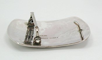 Navajo Sterling silver walking bear belt buckle