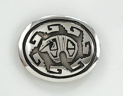 Navajo Sterling silver Medicine bear belt buckle