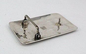 Navajo Sterling silver Storyteller belt buckle