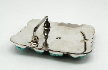 Navajo Sterling Silver Turquoise Turquoise belt buckle 