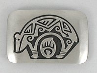 Stanley Gene Navajo Sterling Silver Belt Buckle