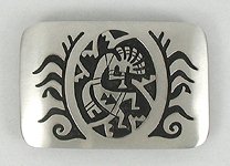 Stanley Gene Navajo Sterling Silver Belt Buckle