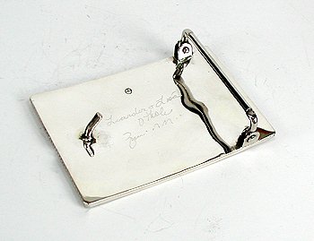 Zuni Sterling Silver Stone Inlay belt buckle