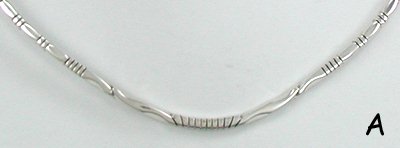 Hand made Native American Indian Jewelry; Navajo Sterling Silver collar