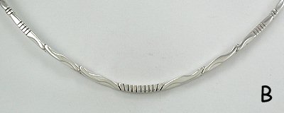 Hand made Native American Indian Jewelry; Navajo Sterling Silver collar