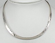 Sterling Silver hammered collar