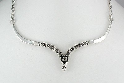 Sterling Silver Omega Dome Necklace