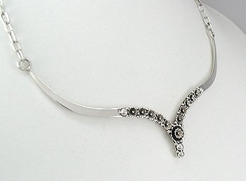 Sterling Silver Omega Dome Necklace