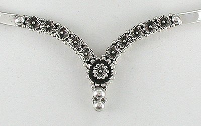 Sterling Silver Omega Dome Necklace