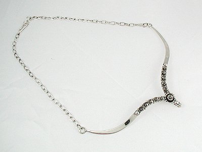 Sterling Silver Omega Dome Necklace