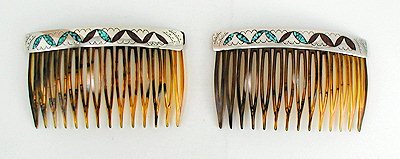 Navajo Sterling Silver Hair Combs