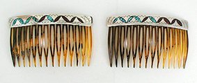 Sterling Silver Navajo Hair Combs