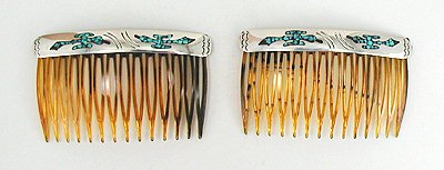 Navajo Sterling Silver Hair Combs