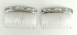 Sterling Silver Navajo Hair Combs