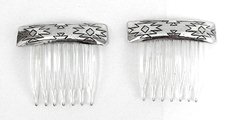 Sterling Silver Navajo Hair Combs