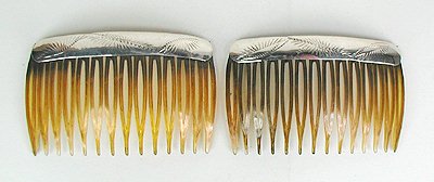 Navajo Sterling Silver Hair Combs