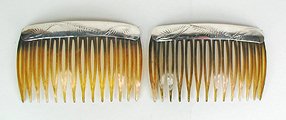 Sterling Silver Navajo Hair Combs