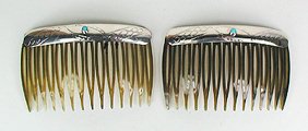 Sterling Silver Navajo Hair Combs