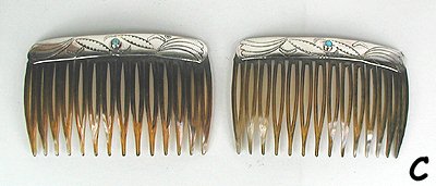 Navajo Sterling Silver Hair Combs
