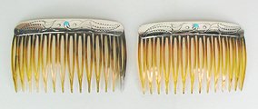 Sterling Silver Navajo Hair Combs