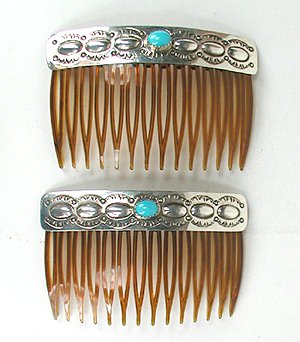 Navajo Sterling Silver Hair Combs