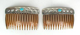 Sterling Silver Navajo Hair Combs