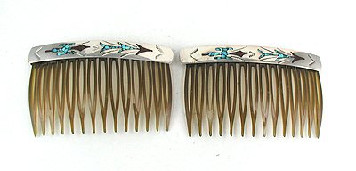 Navajo Sterling Silver Hair Combs