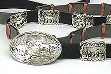 Navajo Sterling Silver concha belt