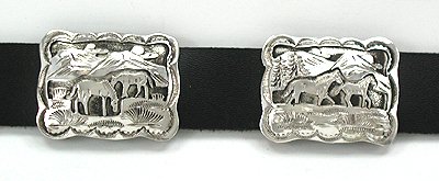 Navajo Sterling Silver Horse belt buckle
