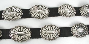 Navajo Sterling Silver concha belt