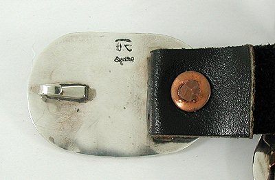 Navajo Sterling Silver turqoise coral concha belt