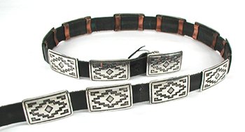 Navajo Sterling Silver concha belt