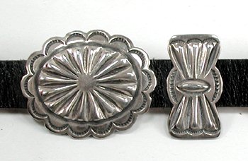 Navajo Sterling Silver overlay concha belt