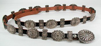 Navajo Sterling Silver concha belt